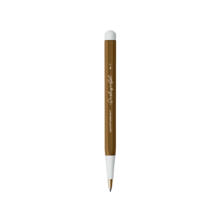 Leuchtturm1917 Drehgriffel Nr. 1 Ballpoint Pen - Spice Brown — uncapped with cap posted
