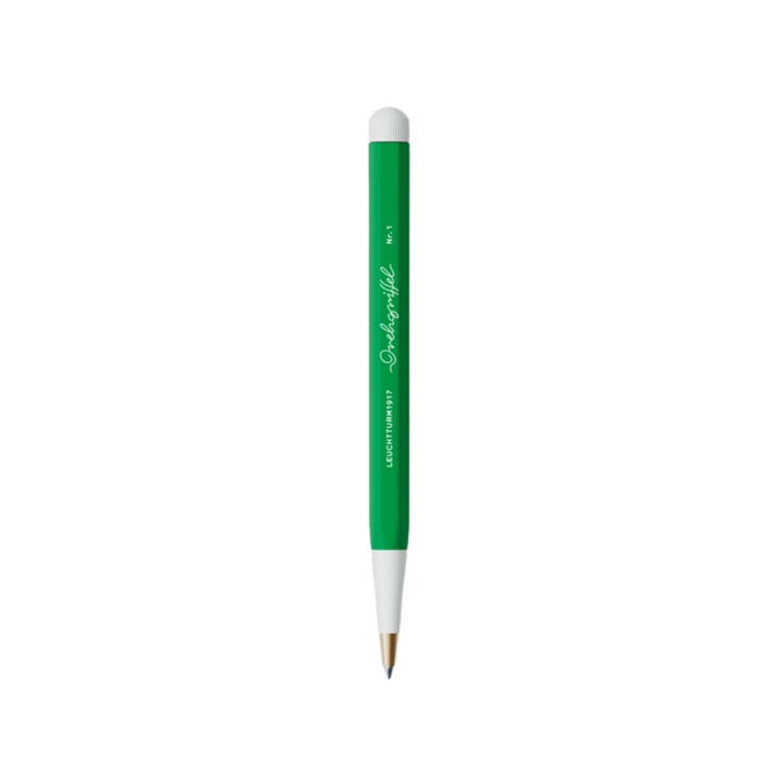 Leuchtturm1917 Drehgriffel Nr. 1 Ballpoint Pen - Spring Leaf — uncapped with cap posted