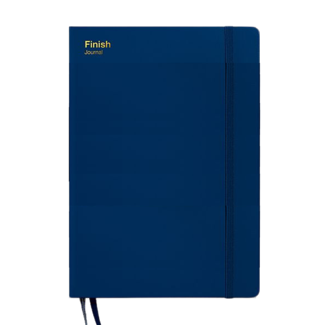 Leuchtturm1917 Finish Journal A5 Medium Hardcover Notebook - Navy Blue — open spread