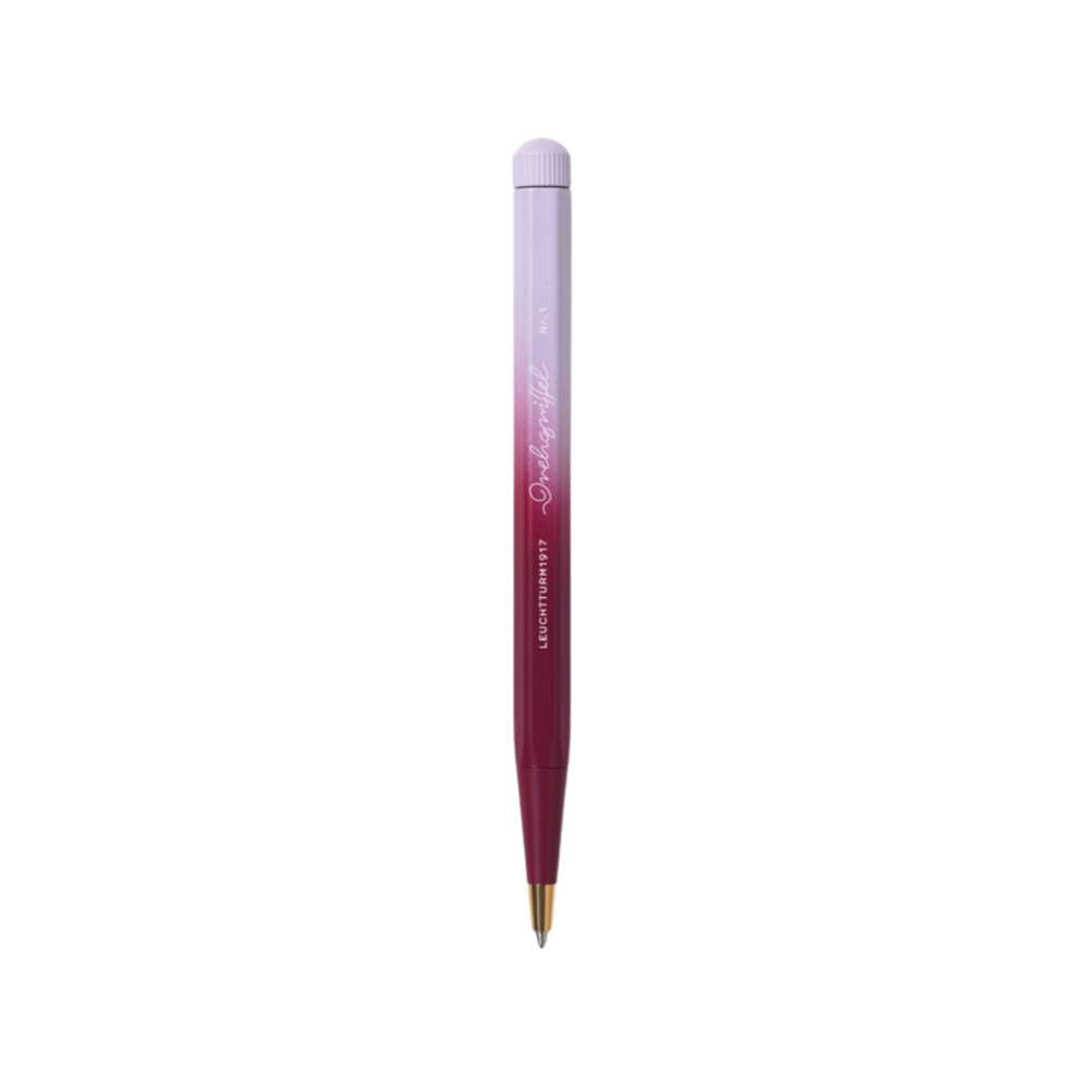 Leuchtturm1917 Gradient Edition Drehgriffel Nr. 1 Ballpoint Pen - Red x Lilac — uncapped with cap posted