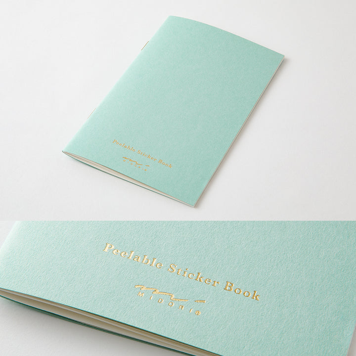 Midori Sticker Book with Pocket - Light Blue — detail view