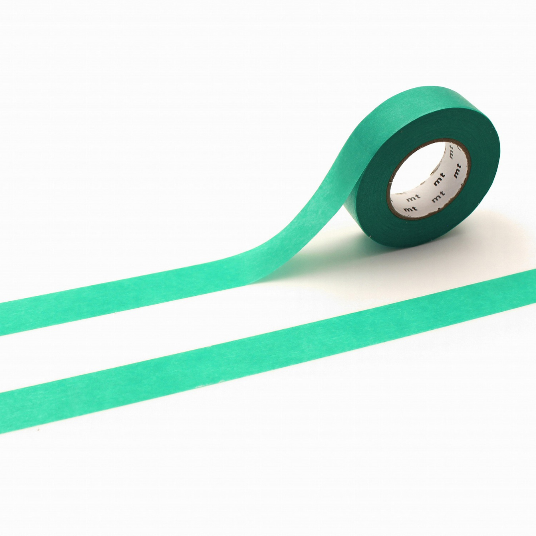 MT Ganshin Washi Tape - Light Green — roll front