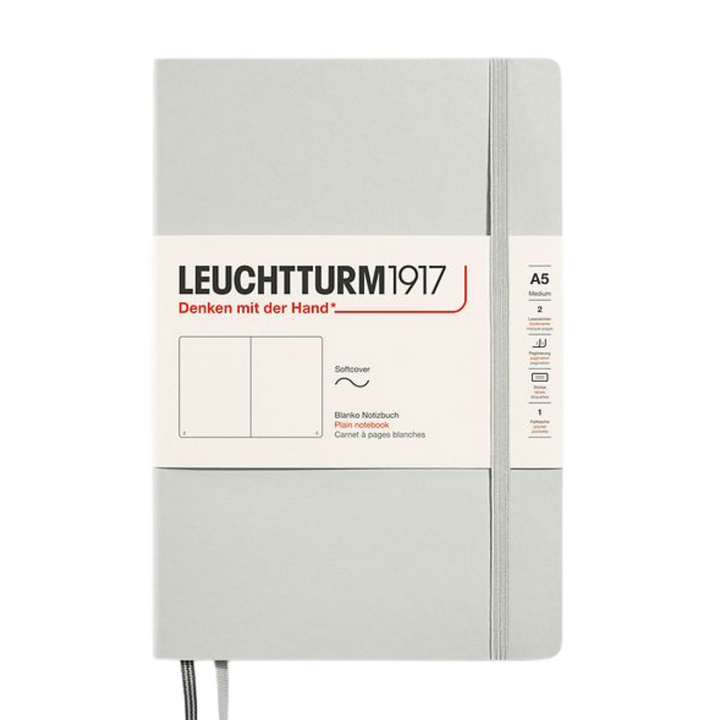 Leuchtturm1917 A5 Medium Softcover Notebook - Plain / Light Grey — ruling detail
