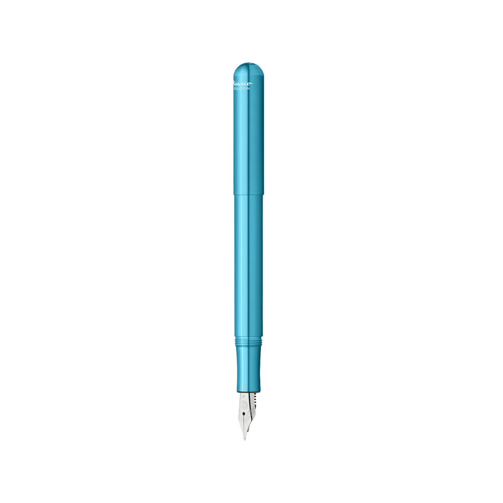 Kaweco Collection Fountain Pen - Liliput Blue — uncapped with cap posted