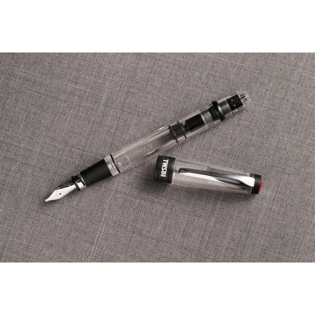 TWSBI Diamond 580 AL R Fountain Pen - Black — flat lay
