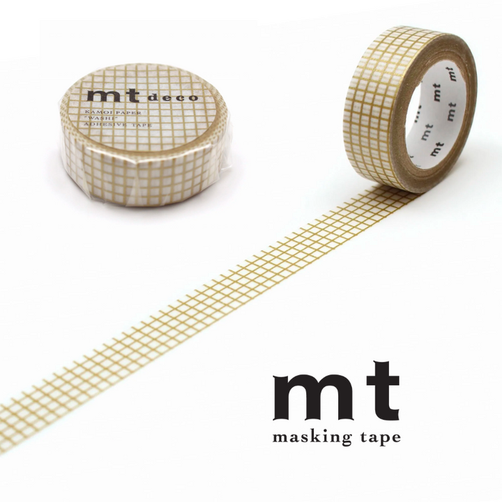 MT Deco Washi Tape in Hougan Gold — MT Tape washi tape — decorative Japanese paper tape for journaling and craft, at Cityluxe Singapore