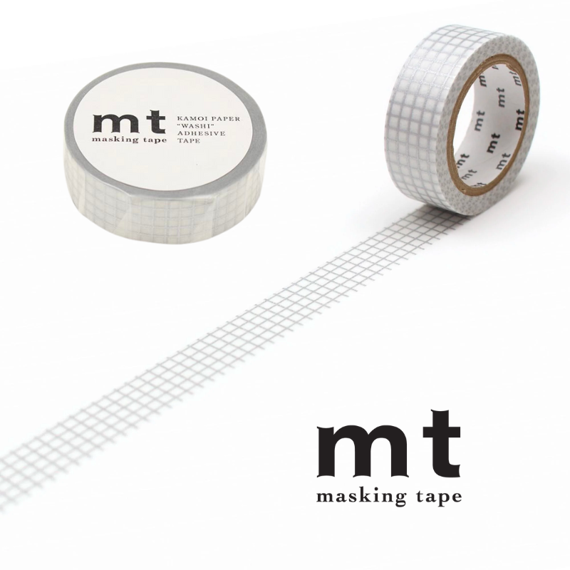 MT Deco Washi Tape in Hougan Silver 2 — MT Tape washi tape — decorative Japanese paper tape for journaling and craft, at Cityluxe Singapore