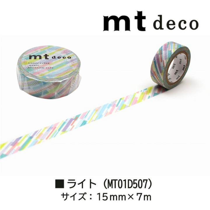 MT Deco Washi Tape in Light — MT Tape washi tape — decorative Japanese paper tape for journaling and craft, at Cityluxe Singapore