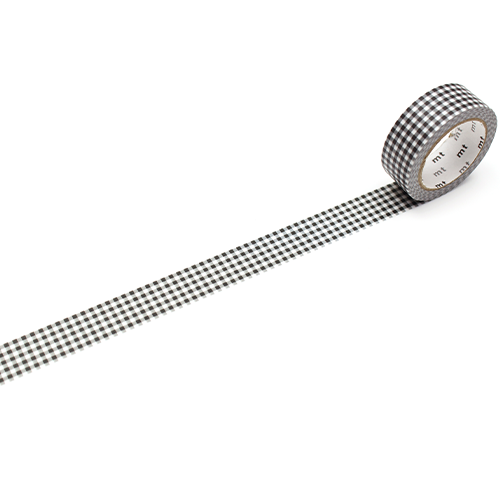 MT Deco Washi Tape - Delicate Black Checkered — pattern detail