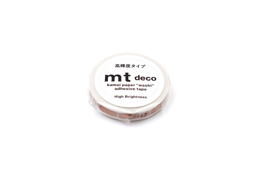 MT Deco High Brightness Washi Tape - Cube — applied on surface