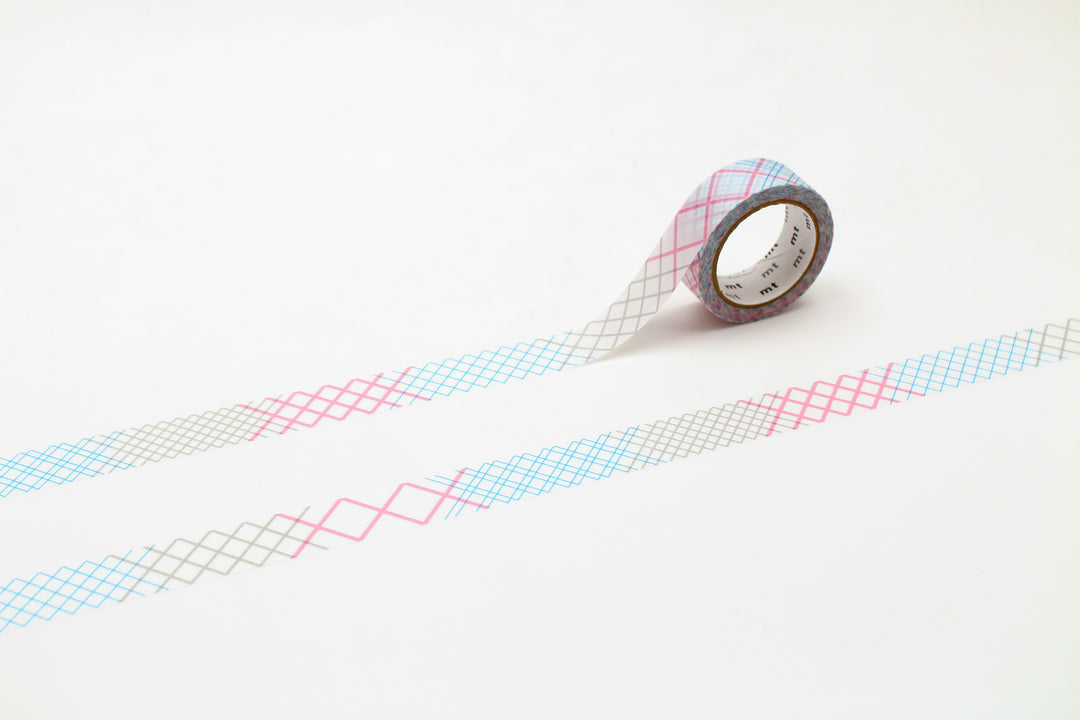 MT Deco Washi Tape - Multi Cross — roll front