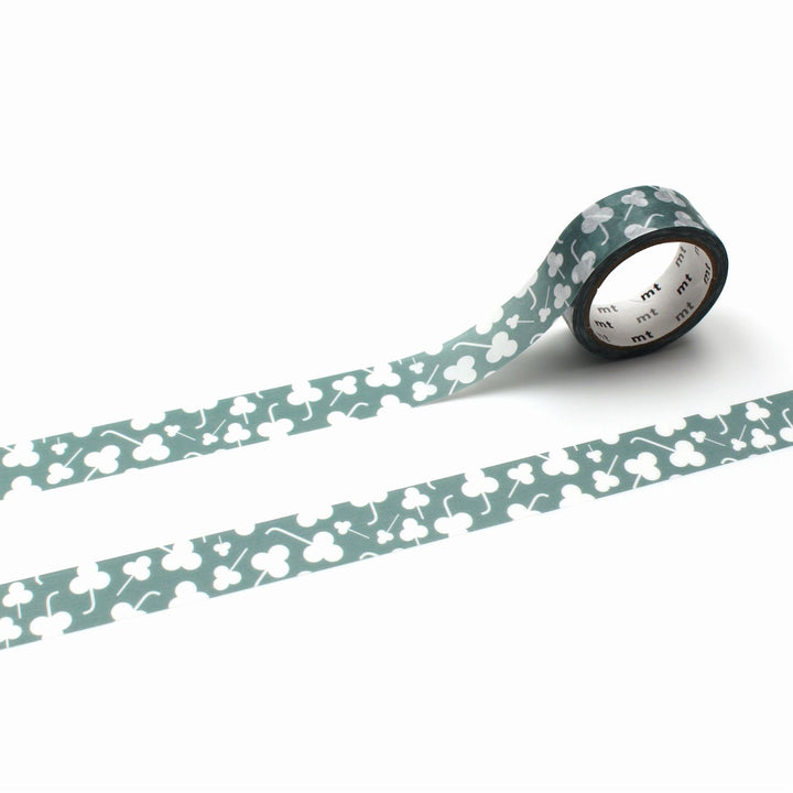MT 1P Kamoi Washi Tape - Clover Silhouette — roll front
