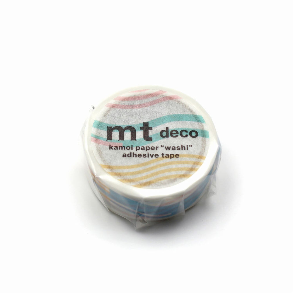 MT 1P Kamoi Washi Tape - Wavy Pastel — pattern detail