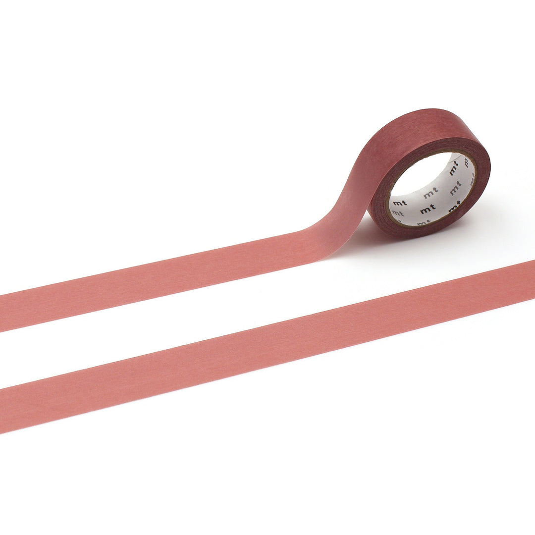 MT Basic Washi Tape - Light Vermilion — roll front