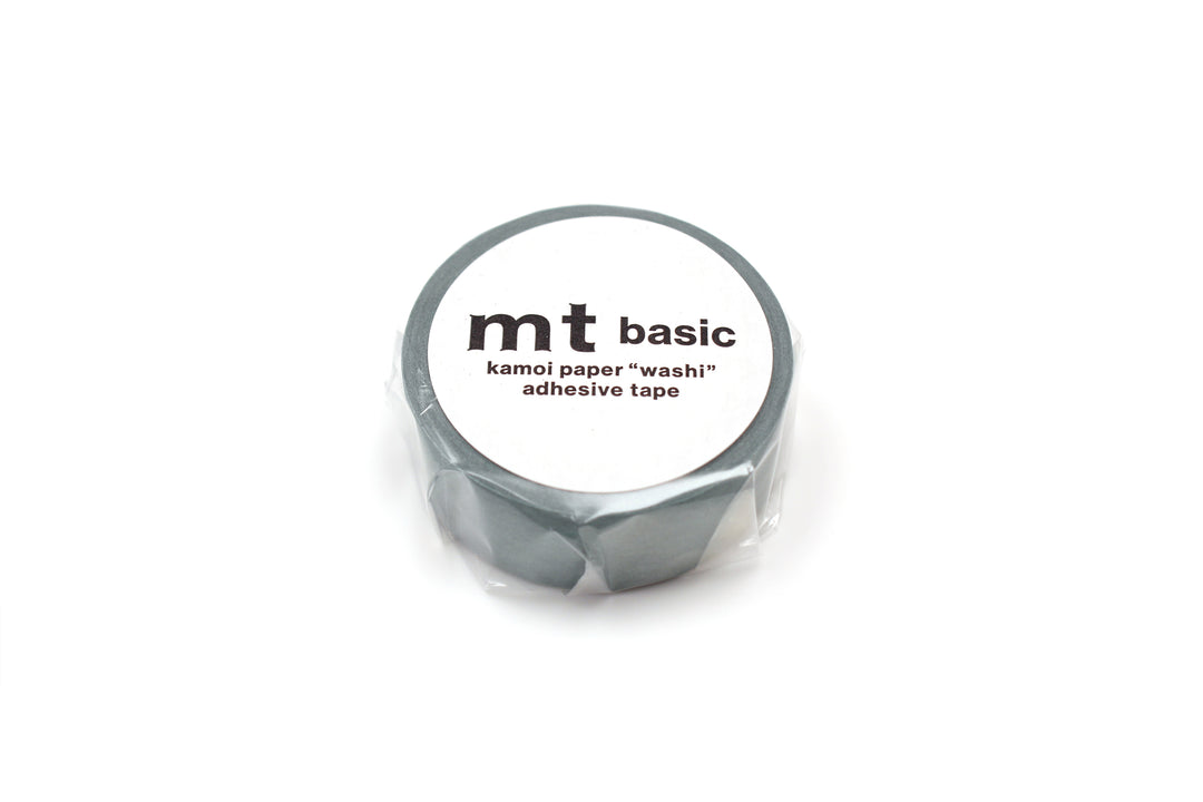 MT Basic Washi Tape - Charcoal Gray — applied on surface