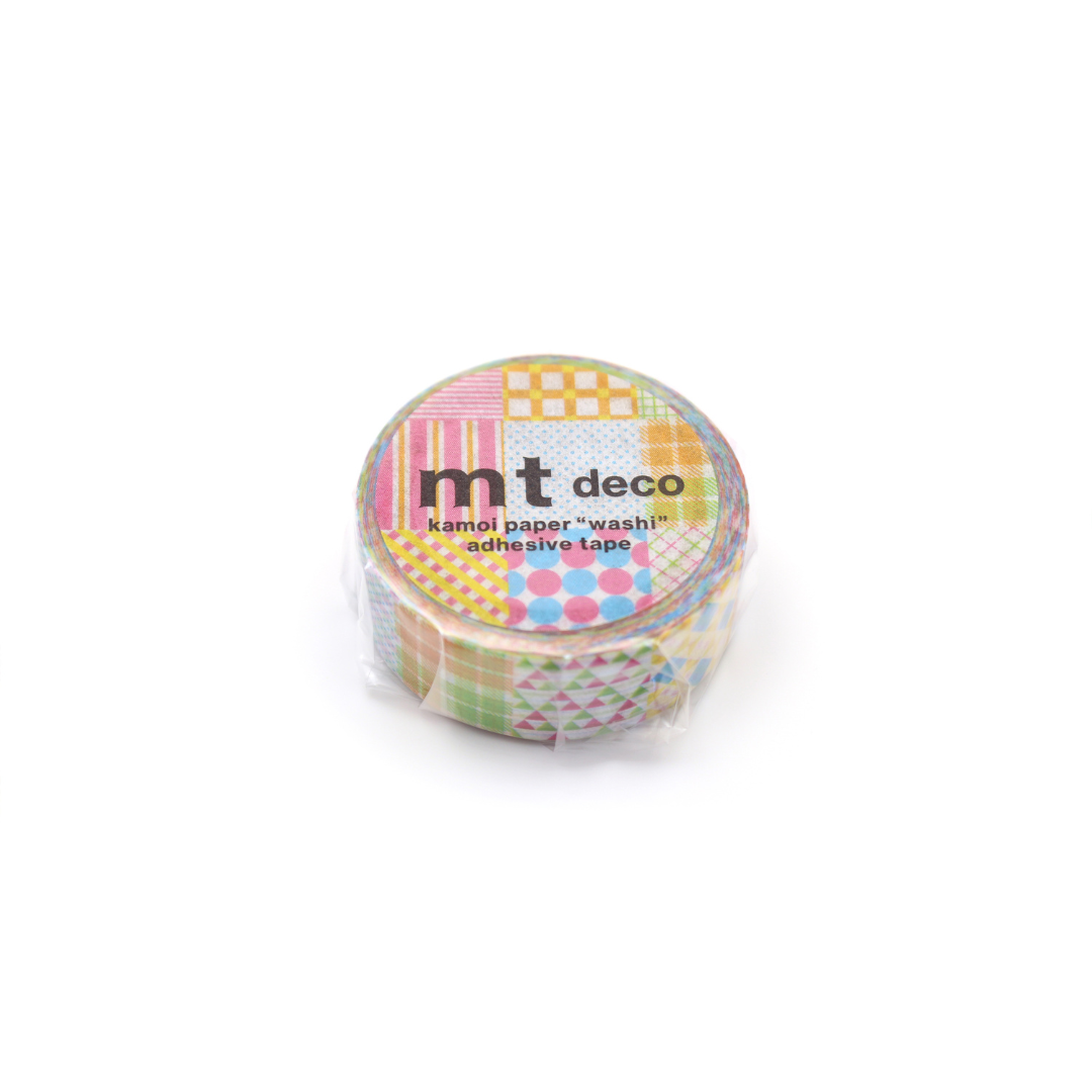 MT 1P Kamoi Washi Tape - Geometric Pattern — applied on surface