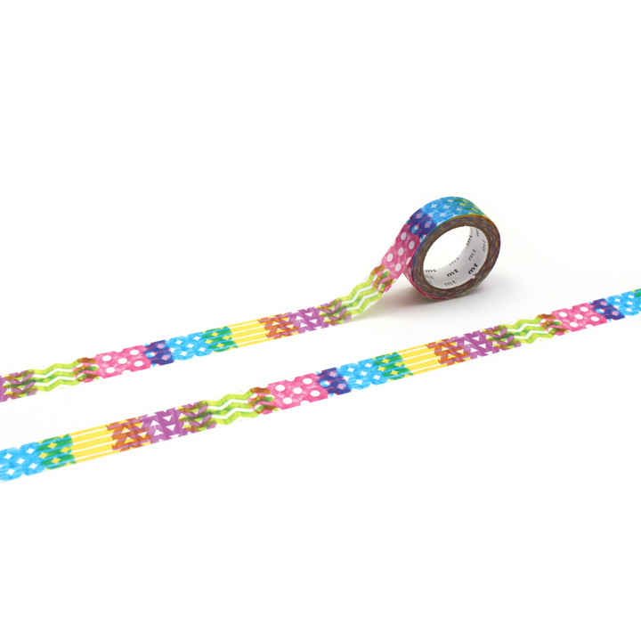 MT 1P Kamoi Washi Tape - Sheer Marker Pattern — roll front