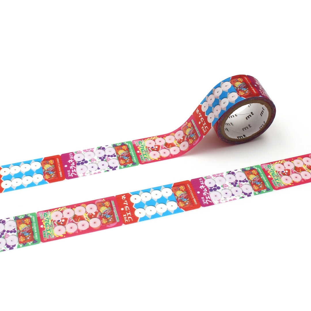 MT x Dagashi Washi Tape - Fue Ramune Candy — roll front