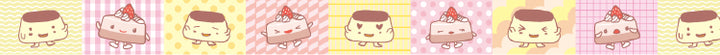 MT x Dagashi Washi Tape - Mini Pudding-chan — pattern detail