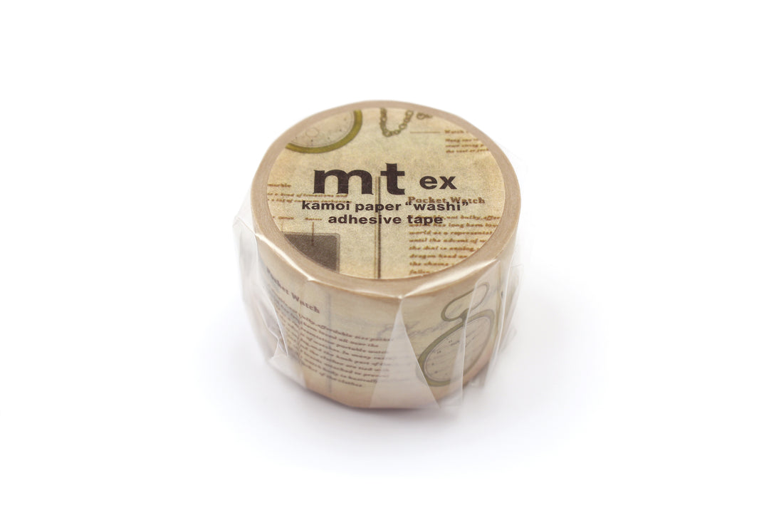 MT EX Washi Tape - Encyclopedia Clock — applied on surface