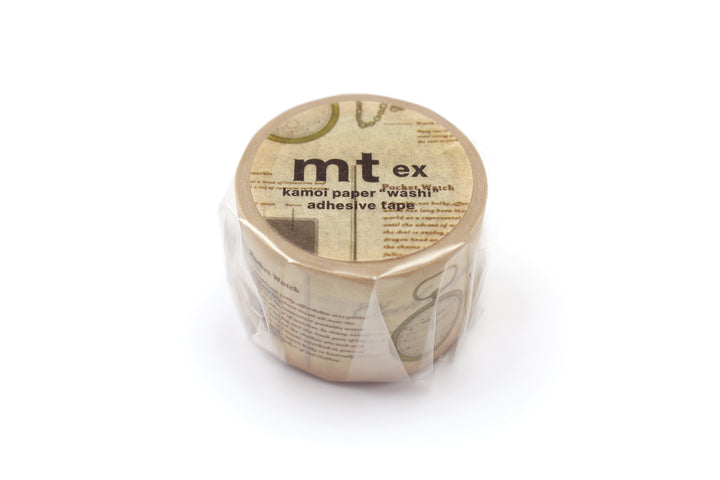 MT EX Washi Tape - Encyclopedia Clock — applied on surface