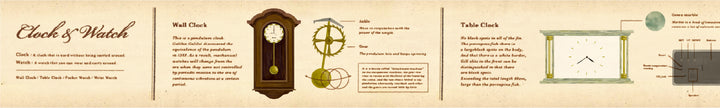 MT EX Washi Tape - Encyclopedia Clock — pattern detail