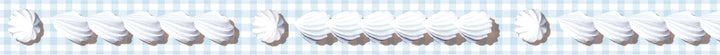 MT EX Washi Tape - Whipped Cream Line — applied on surface