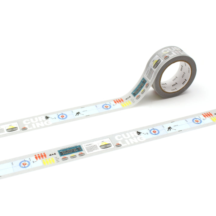 MT EX Washi Tape - Winter Sports Curling — pattern detail