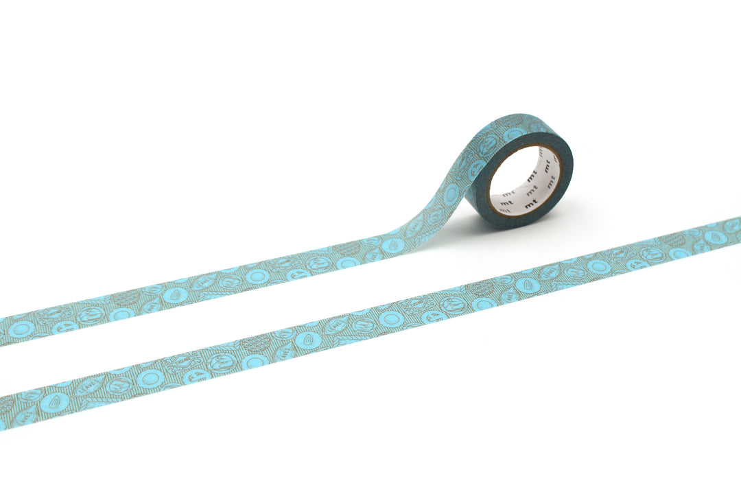 MT EX Washi Tape - Lined Cookies — roll front