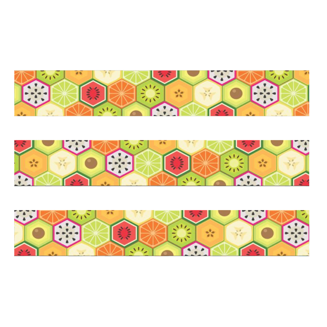 MT EX Washi Tape - Hexagon Fruits — with packaging