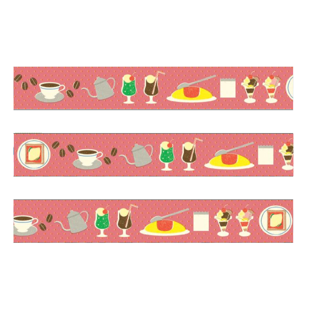 MT EX Washi Tape - Retro Cafe — with packaging