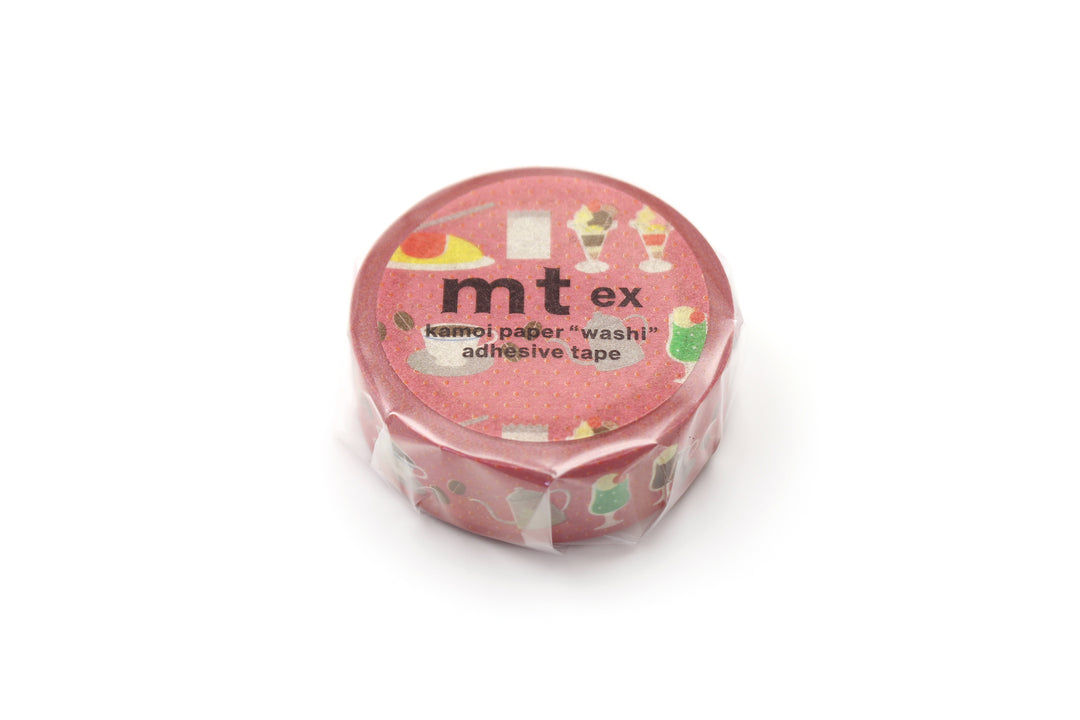 MT EX Washi Tape - Retro Cafe — applied on surface