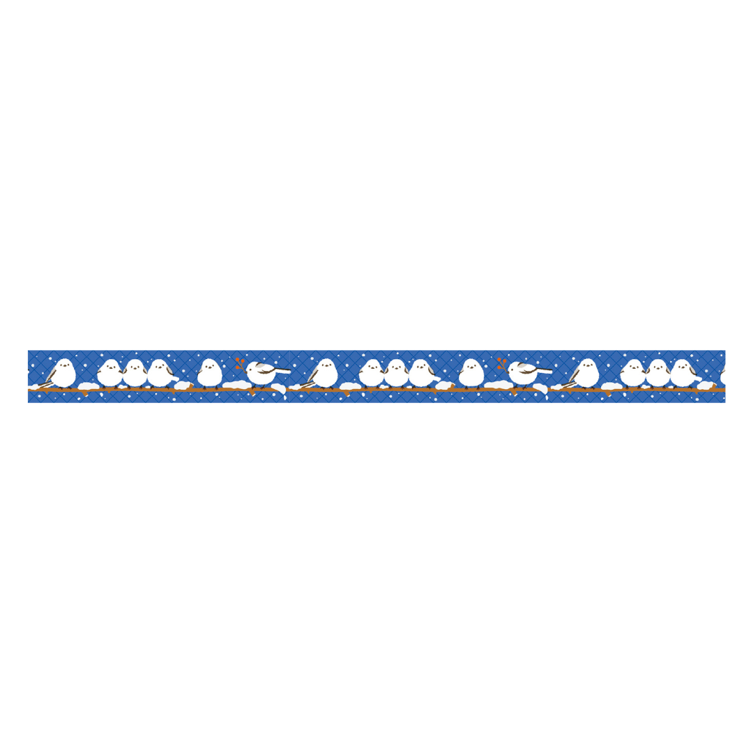 MT EX Washi Tape - Long-Tailed Tit Winter — with packaging