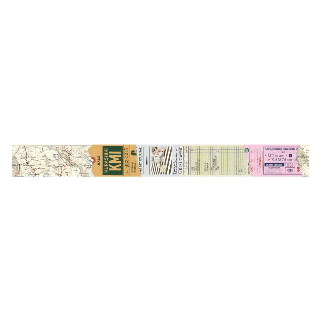 MT EX Washi Tape - Retro Collage — applied on surface