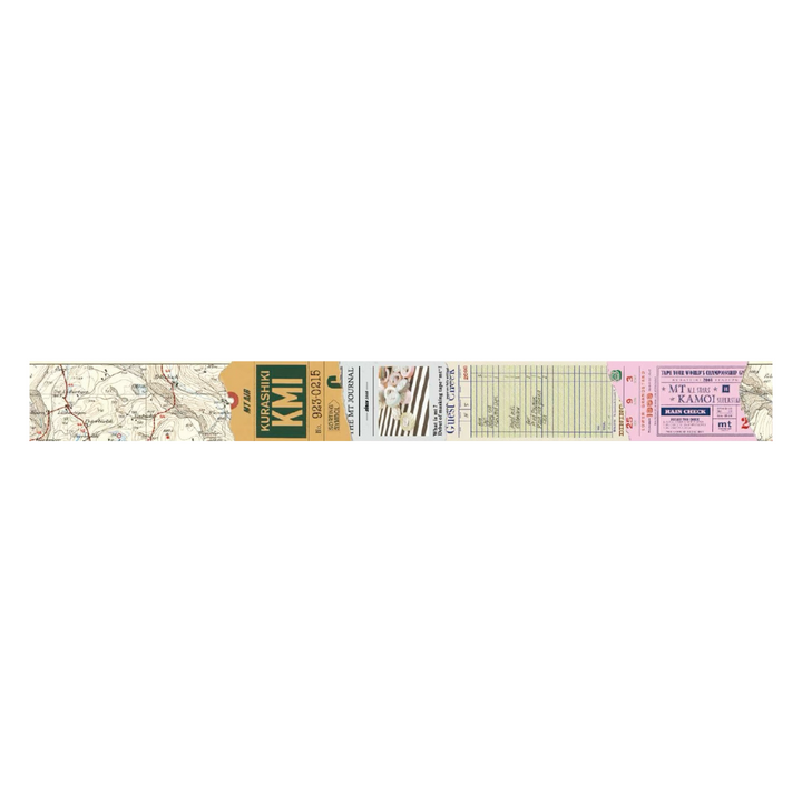 MT EX Washi Tape - Retro Collage — applied on surface