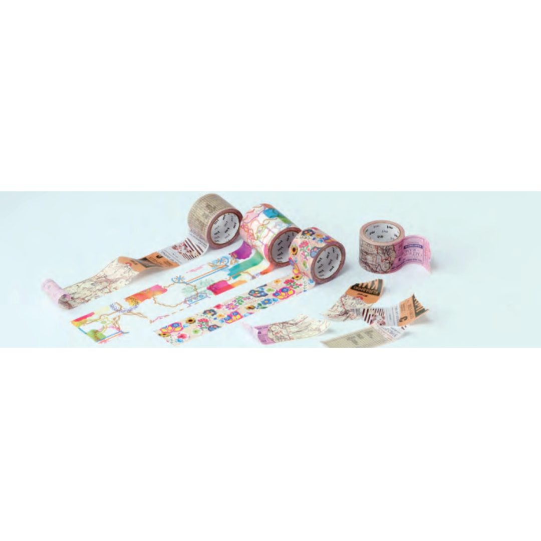 MT EX Washi Tape - Retro Collage — with packaging