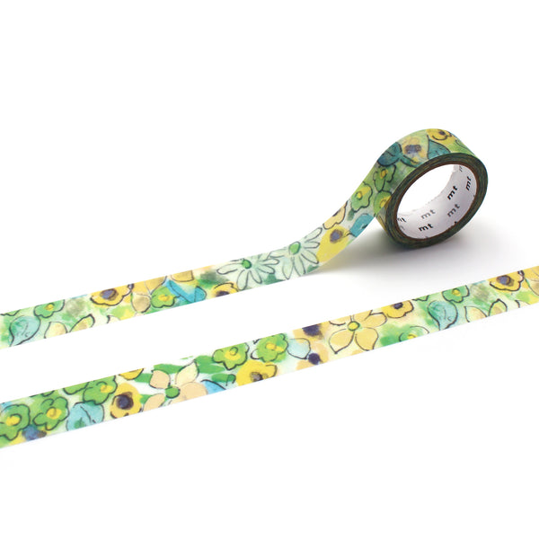 MT x Isabelle Boinot Washi Tape - Flower Patterns — roll front