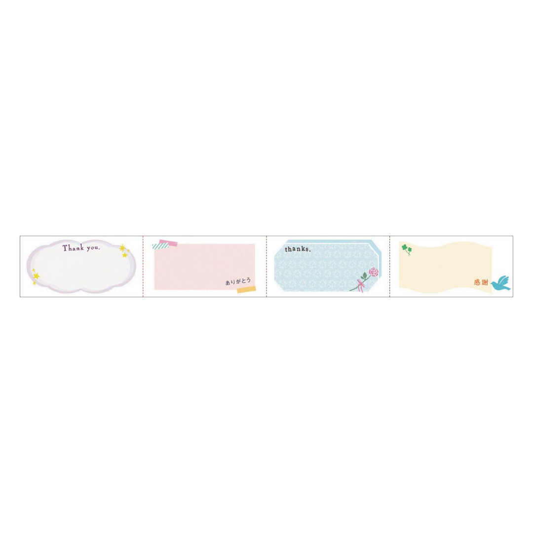 MT KakuKaku Washi Tape - Arigatou with Perforations — applied on surface