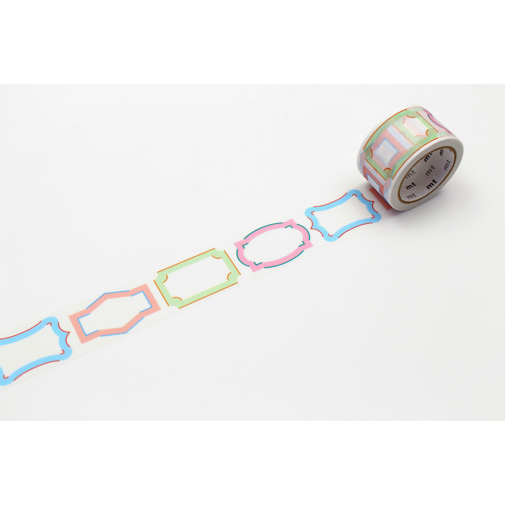 MT KakuKaku Washi Tape - Frame Label — pattern detail