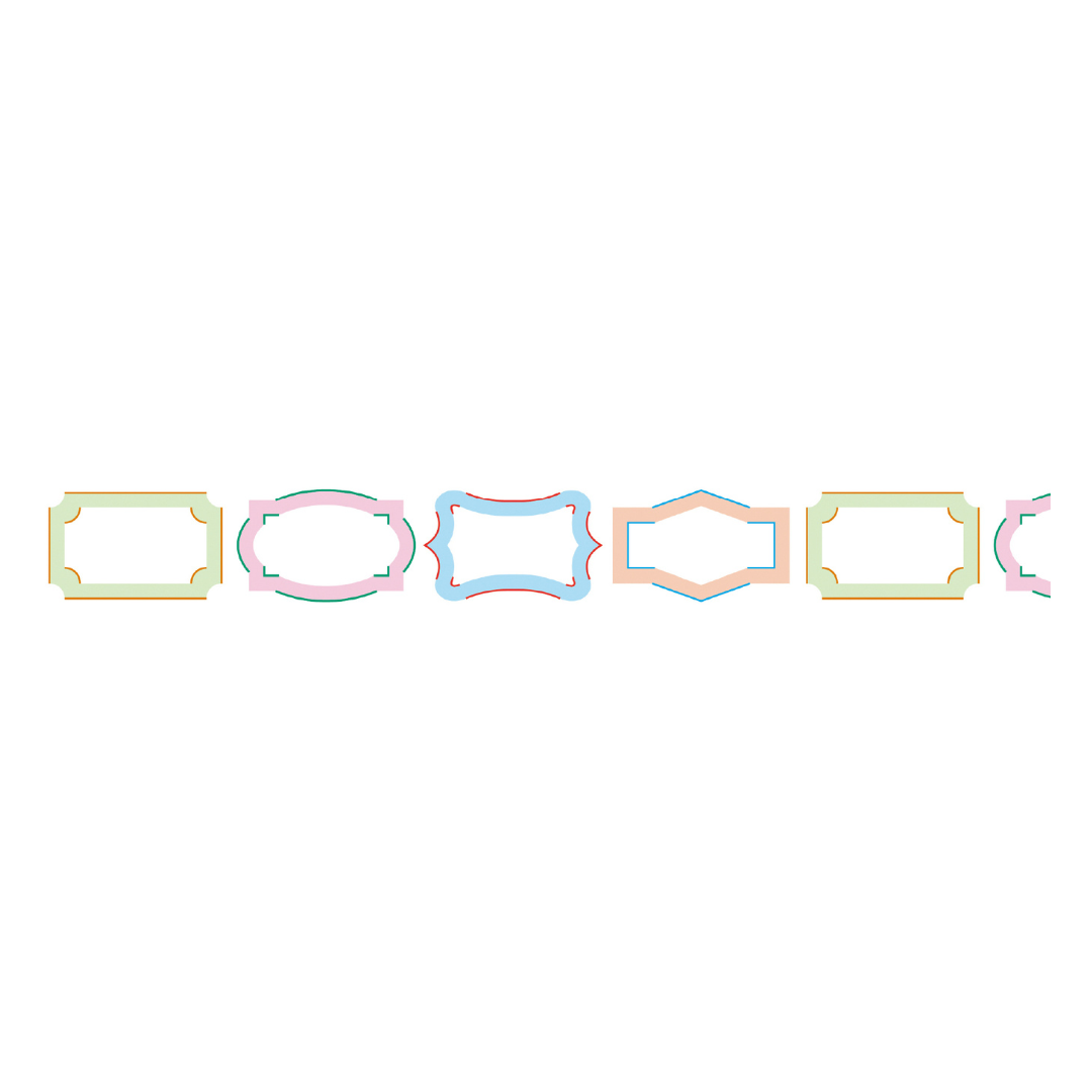 MT KakuKaku Washi Tape - Frame Label — with packaging
