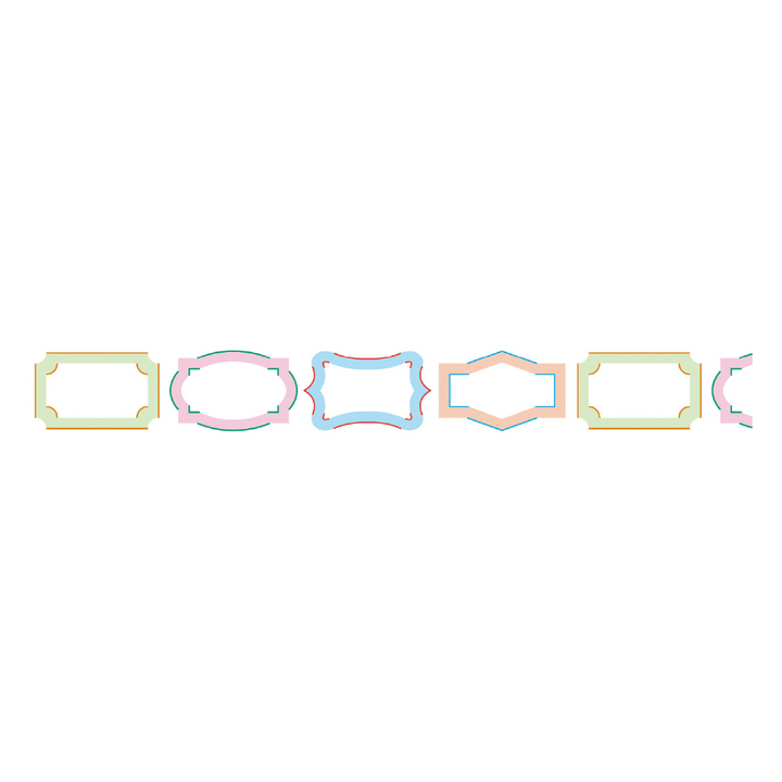 MT KakuKaku Washi Tape - Frame Label — with packaging