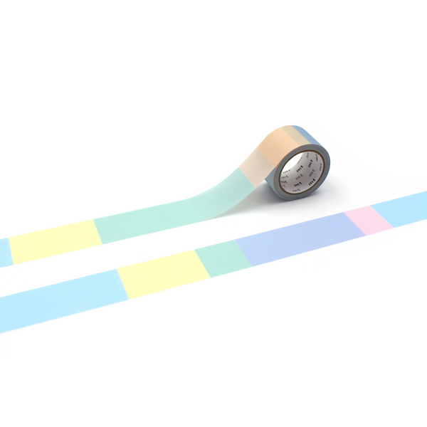 MT KakuKaku Washi Tape - Pale Color — roll front
