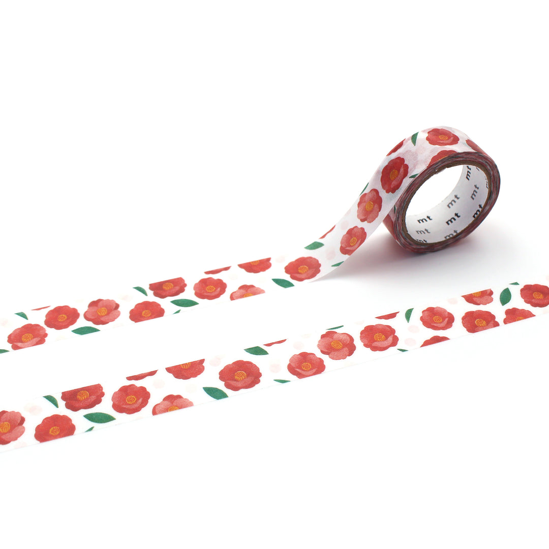 MT x Maruichikyu Washi Tape - Camellia — roll front