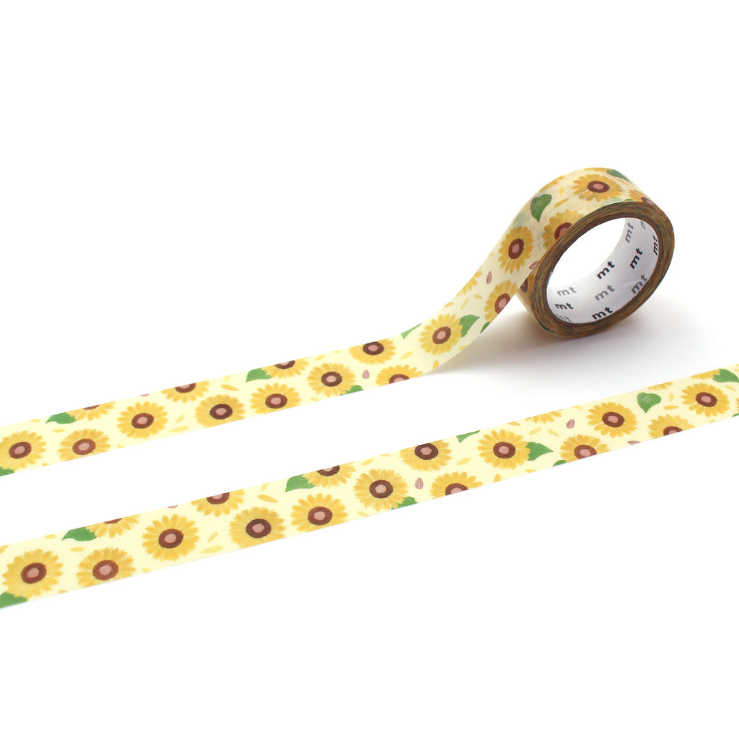 MT x Maruichikyu Washi Tape - Sunflower — roll front