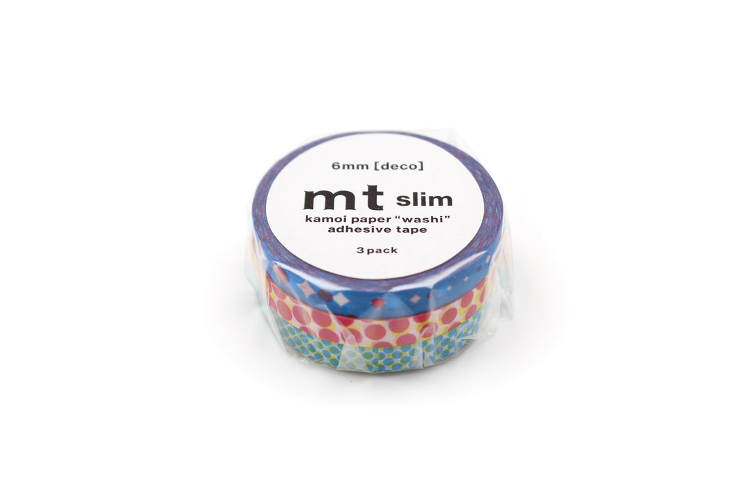 MT Slim Deco Washi Tape - Moire — applied on surface