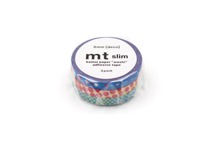 MT Slim Deco Washi Tape - Moire — applied on surface