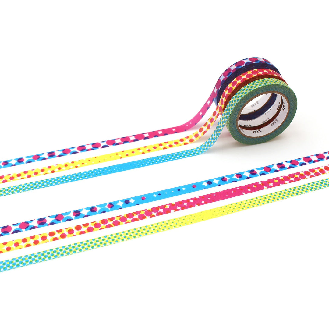 MT Slim Deco Washi Tape - Moire — roll front