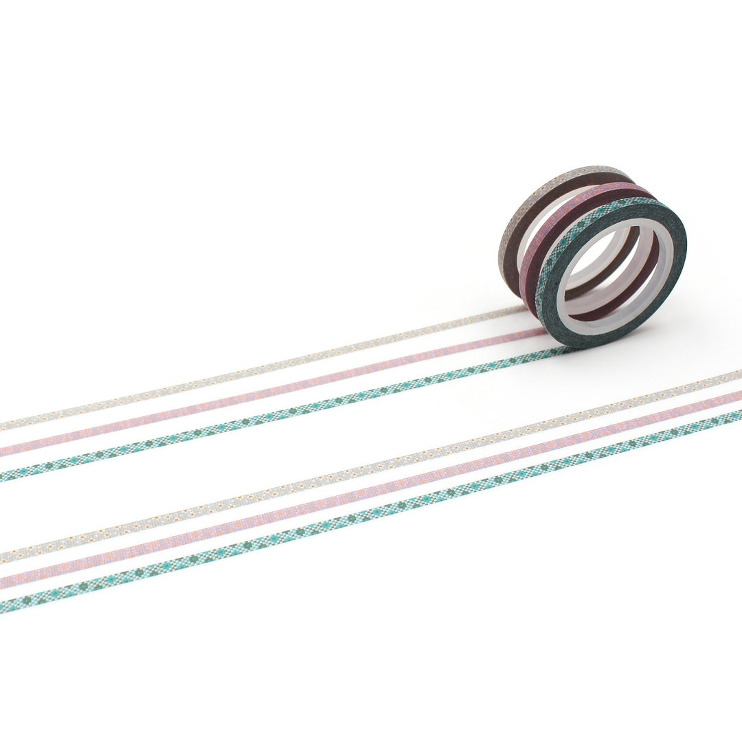 MT Slim Washi Tape - Cross Stitch — roll front