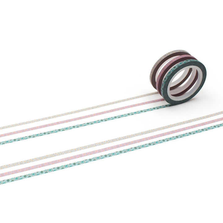 MT Slim Washi Tape - Cross Stitch — roll front