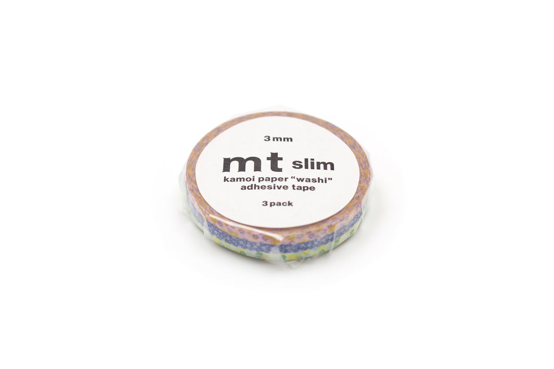 MT Slim Washi Tape - Flower — applied on surface